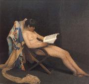 Theodore Roussel The Reading Girl oil